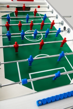 Preview: Kurbler Tischfußball Fußballtisch Drehfußballtisch Garlando G-500 Pure White
